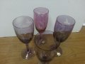  кристални чаши за вино цветно стъкло гравирани, снимка 10