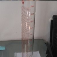 Стъклен мерителен цилиндър 2000 милилитра, снимка 1 - Лаборатория - 22952262