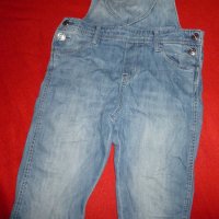 H&M 128 Страхотен дънков гащеризон, снимка 3 - Детски панталони и дънки - 23517157