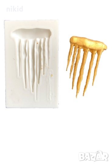 Ледени висулки малък силиконов молд форма декорация торта мъфини украса, снимка 1