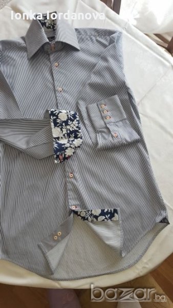 Елегантна мъжка риза, размер М, снимка 1