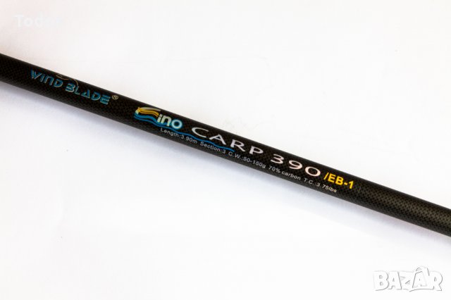 Шаранджийска Пръчка Wind Blade Fino Carp Pro 3.3/3.6/3.9, снимка 6 - Въдици - 25173401