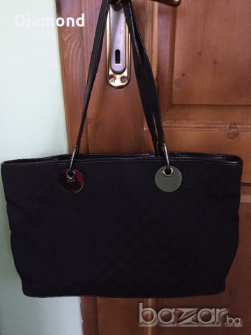 100 % Gucci monogram GG Canvas Eclipse Tote Leather чанта, снимка 1 - Чанти - 18920357