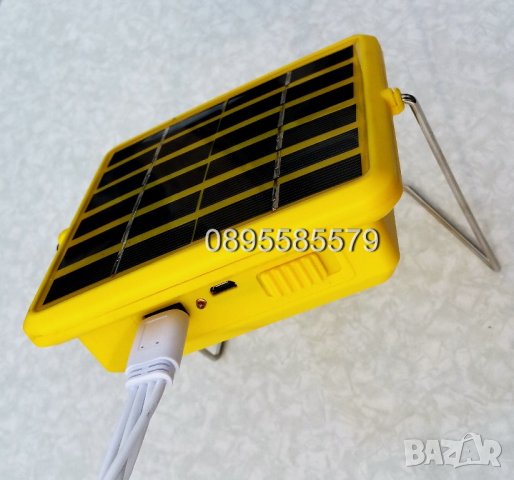 Соларно зарядно с лампа със стойка и USB изход GD-5027  18 лв, снимка 4 - Соларни лампи - 21845695