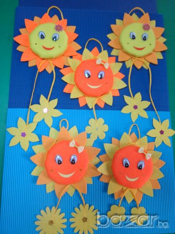 Весели слънца от филц, снимка 3 - Други - 7881087