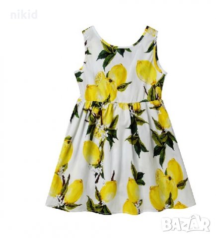 Детска рокля на лимони лимончета, снимка 1 - Детски рокли и поли - 25140575