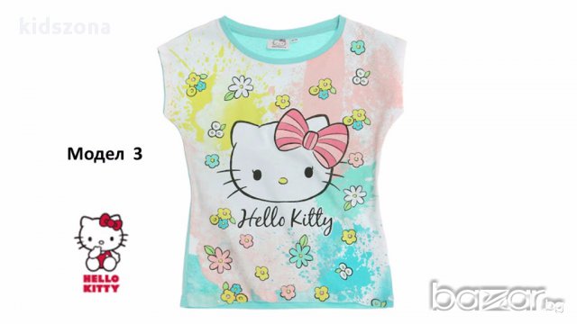 Детска тениска Hello Kitty за 3, 4 и 6 г. - М1-3, снимка 2 - Детски тениски и потници - 17285134
