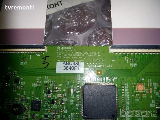 T con 6870C-0502C / V14 TM120 UHD VER 0.6, снимка 2 - Части и Платки - 19100076