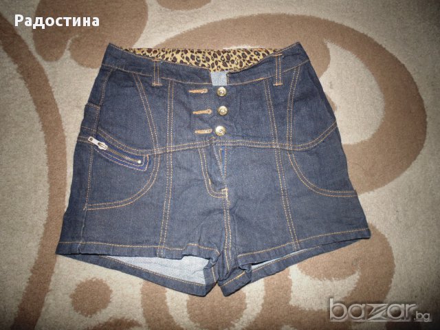 Нови панталонки с висока талия, снимка 1 - Къси панталони и бермуди - 13979570