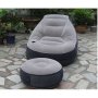 Надуваеми, кресло фотьойл барбарон и пуф табуретка велур Intex, 99х130х76 см. и 64х28 см. до 100 кг, снимка 2