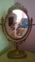 АНТИК-изящно антично огледало-масивно-мед/месинг-внос швеицария, снимка 14