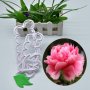 3 части цвете божур и листо пластмасови резци шаблон форми за направа на цвете от фондан тесто резец
