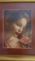 Гоблен "Момичето с камелиите" с конци DMC+Anchor 40/50 , снимка 4