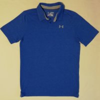 Under Armour НОВА оригинална поло тениска S UA синя фланелка с яка, снимка 1 - Спортни дрехи, екипи - 25314239