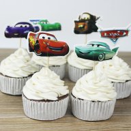 24 бр Макуин Маккуин колите McQueen cars топери украса декорация за мъфини кексчета торта и парти, снимка 2 - Други - 18094644