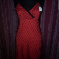 Дамска рокля Magic Stiyle в червено и черно , снимка 1 - Рокли - 19136737
