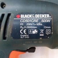 Бормашина Black&Decker CD501CRE, снимка 2 - Бормашини - 25664886