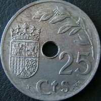 25 центимо 1937, Испания, снимка 2 - Нумизматика и бонистика - 21615856