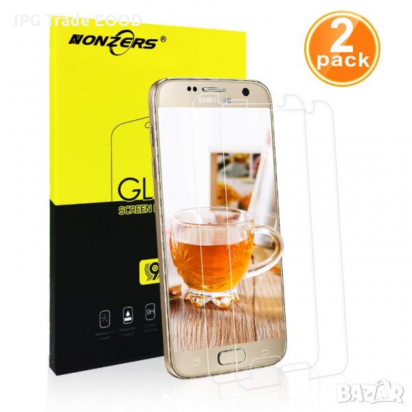 Samsung Galaxy S7 прозрачен равен стъклен протектор, снимка 1
