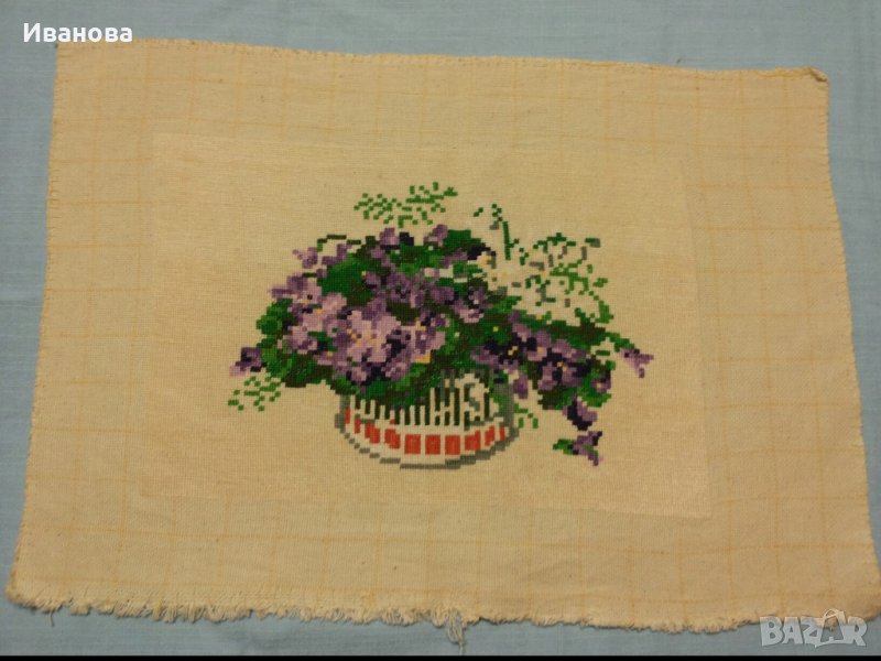 Гоблен теменужки Вилер без рамка , снимка 1