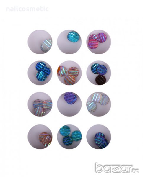 12 цвята кръгли камъчета/бижута бонбон с хамелеонов ефект , снимка 1