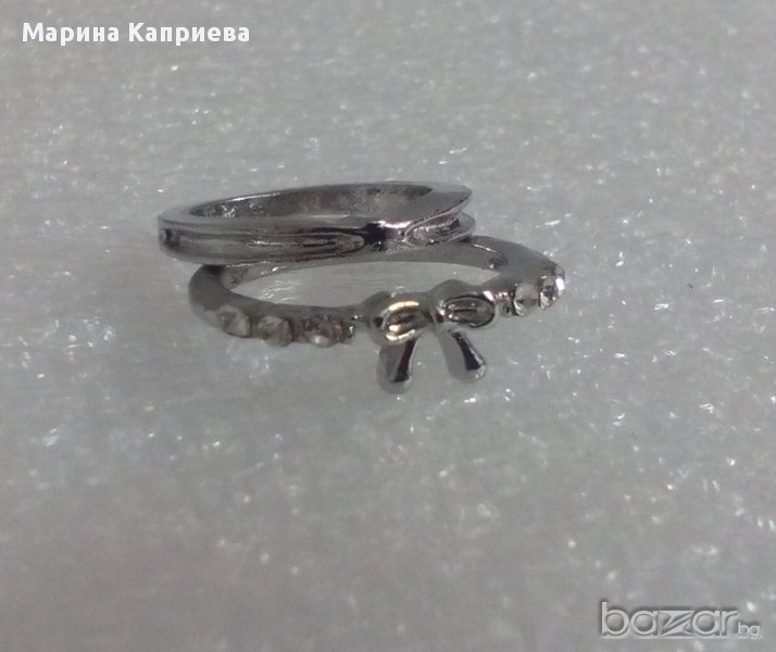 Комплект от два сребристи пръстена /А-49/, снимка 1