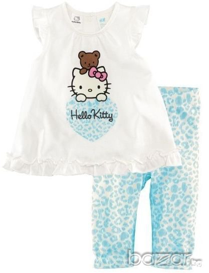 ПРОМОЦИЯ!!! Сет от 2 части Hello Kitty- късо клинче и туника, снимка 1
