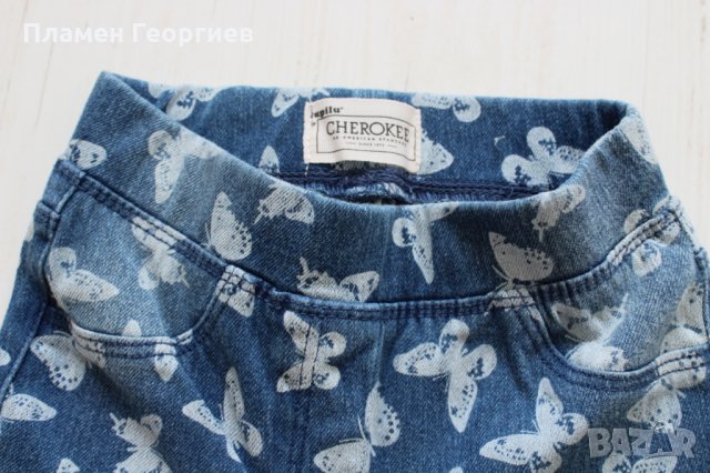 Комплект джегинс и блузка с къс ръкав, 110/116, снимка 4 - Детски панталони и дънки - 26099272