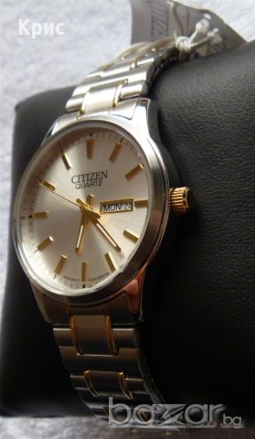 Нов ръчен часовник Цитизен, златни елементи, Citizen Watch BF0614-90A, еластична верижка, снимка 3 - Мъжки - 9068336