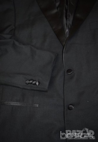 Superlux Super Fine Premium Quality Textile Naple Italy мъжко черно сако, снимка 4 - Сака - 23460555