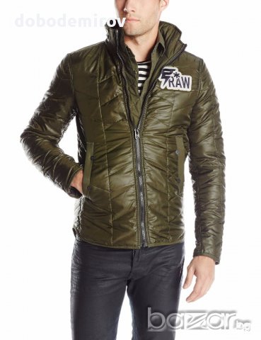 Ново мъжко яке G-Star Raw Copper Quilted Overshirt In Myrow Nylon Forest Night  оригинал, снимка 3 - Якета - 16217220