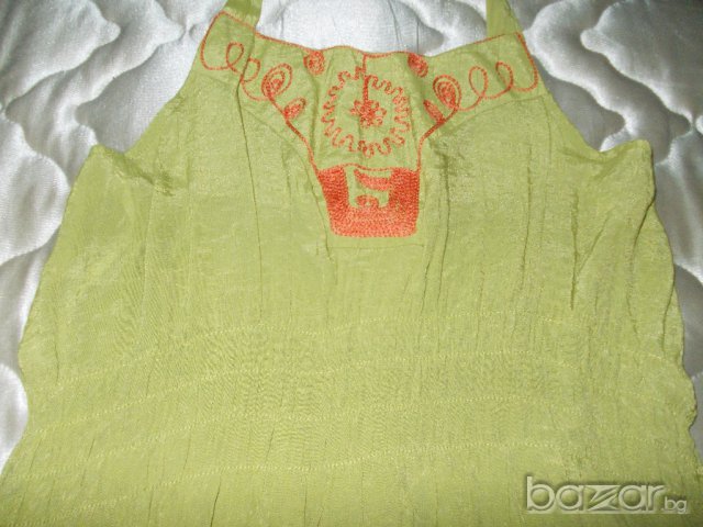 ЗЕЛЕНА ТУНИКА, снимка 4 - Рокли - 9647214