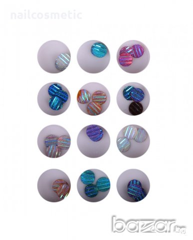 12 цвята кръгли камъчета/бижута бонбон с хамелеонов ефект 