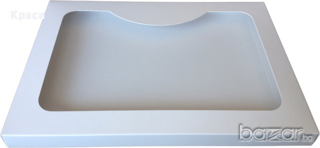 Луксозна кутия с прозорец - бяла, снимка 1 - Търговско оборудване - 16266870