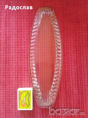 Руска чиния/плато от дебело стъкло, снимка 2 - Чинии - 17730422