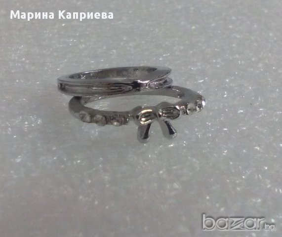 Комплект от два сребристи пръстена /А-49/