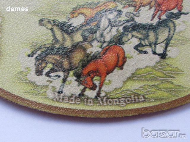 Автентичен кожен магнит от Монголия-серия-3, снимка 3 - Други ценни предмети - 18920908