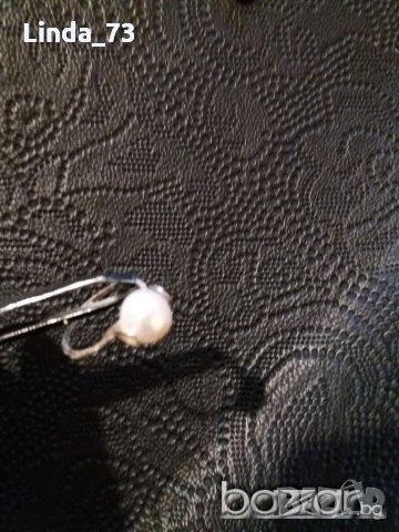 Среб.пръстен-с бяла перла-проба-925. Закупен от Италия., снимка 9 - Пръстени - 21741145