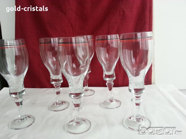  чаши за вино калиево кристално стъкло , снимка 5 - Антикварни и старинни предмети - 20616767