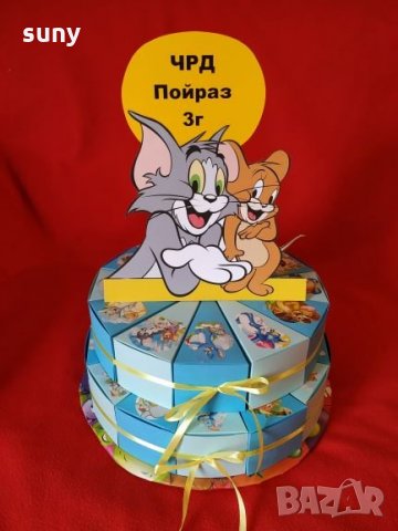 Картонена торта с Том и Джери, снимка 3 - Други - 25238063