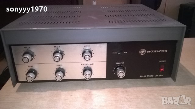 monacor pa-1125 solid state amplifier-внос франция, снимка 2 - Ресийвъри, усилватели, смесителни пултове - 23919362