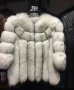 дамско палто от естествена лисица налично бяло, снимка 1 - Палта, манта - 19024004