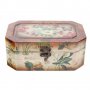 Комплект от 2бр. дървени кутии с цветен принт - цветя, снимка 1 - Декорация за дома - 15763564