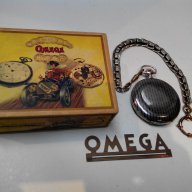 Джобен часовник OMEGA - сребро,ниело ОМЕГА, снимка 1 - Джобни - 16453348
