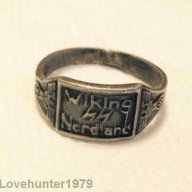 Сребърен пръстен на германската SS дивизия Викинг, снимка 4 - Антикварни и старинни предмети - 10428885