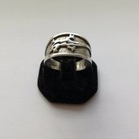 Сребърен пръстен с гущер  - сребро проба 925, снимка 1 - Пръстени - 19383283