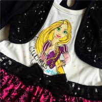 бебешка детска Рапунцел Rapunzel рокля с ръкави тип връхно сако, снимка 2 - Детски рокли и поли - 23150325