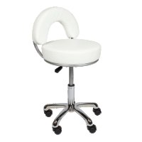 Козметичен/фризьорски стол - табуретка с облегалка Zen alto 49/62 см, снимка 1 - Друго оборудване - 24314742