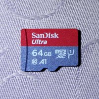 Карта памет SanDisk Ultra microSDXC Card 64 GB A1 UHS-1, снимка 1 - Карти памет - 21274695