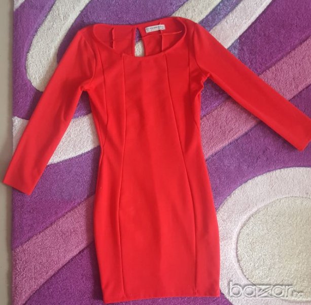 Червена рокля, размер М, снимка 1